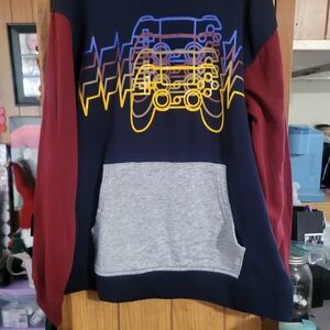 George Boys Colorblock Gaming Controller Hoodie - Navy, Maroon, Gray, Yellow